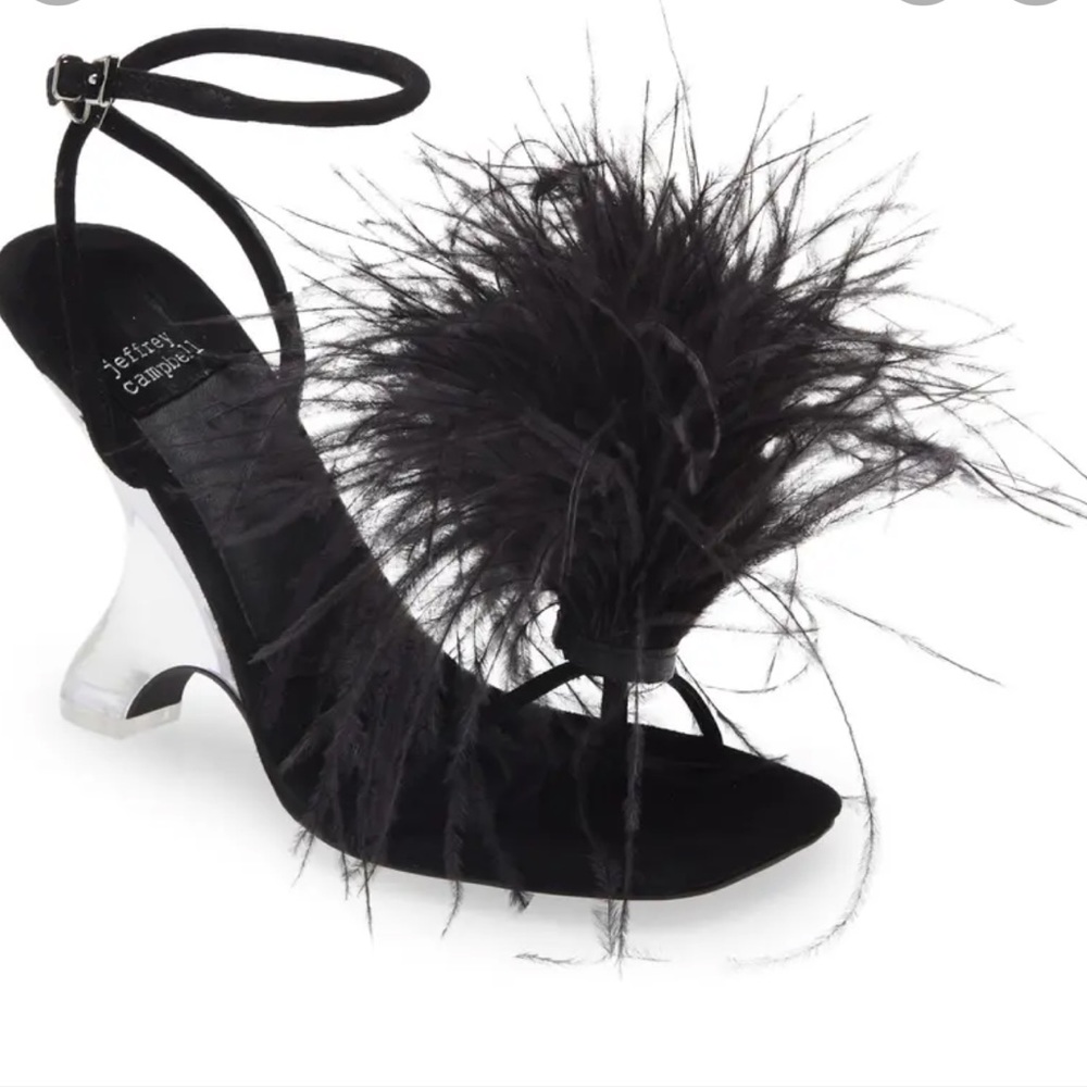 COPY - Jeffrey Campbell Flirt A lot Feather Heels
